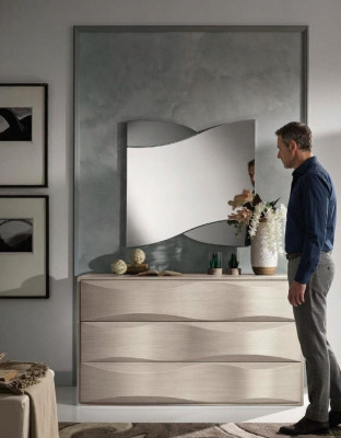 Set dresser with mirror dressers console group wood cabinets bedroom modern