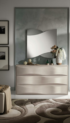 Set dresser with mirror dressers console group wood cabinets bedroom modern