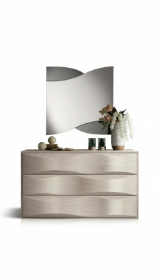 Set dresser with mirror dressers console group wood cabinets bedroom modern