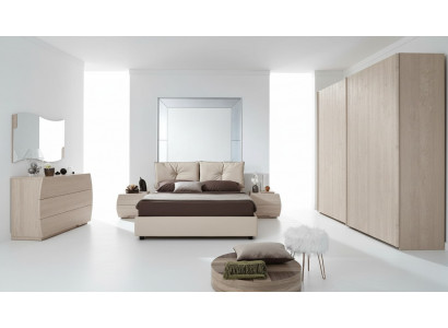 Luxury 6-piece set. Bedroom bed, nightstand, dresser, mirror, wardrobe, new.