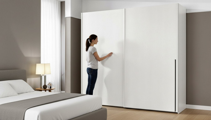 Wardrobe Closet with Sliding Doors Wardrobes Wood Bedroom Wardrobe