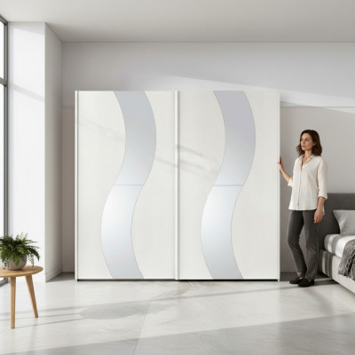 Wardrobe with sliding doors bedroom closet closets wood design modern