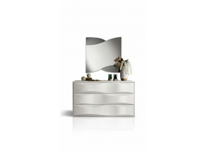 Luxury set dresser with mirror chest of drawers console set wood modern design white
