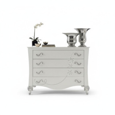 Dresser with mirror made of wood in a modern style for the bedroom