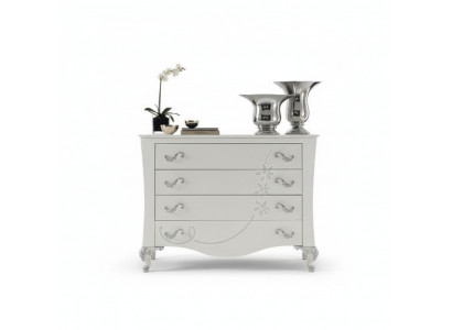Dresser with mirror made of wood in a modern style for the bedroom