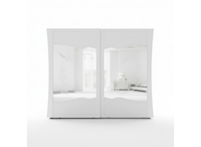 Wardrobe sliding doors bedroom wooden cabinet wardrobes wood mirror new