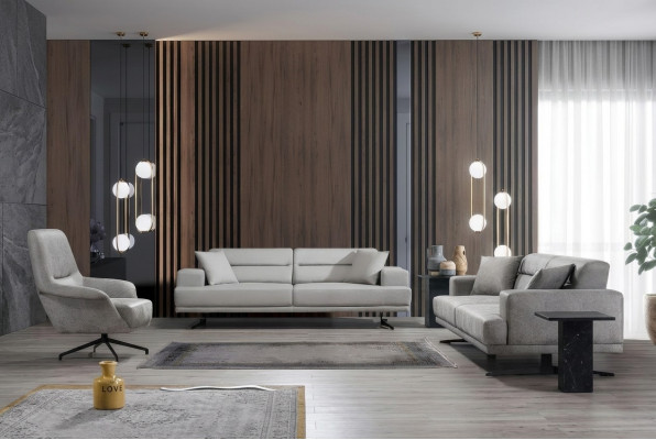Sofa set 3+1+1 seater set sofa armchair sofas leather upholstery design seat