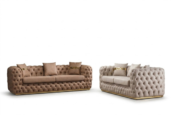 Upholstery Suite Sofa Suite 3+3 Seater Chesterfield Luxury Suite Sofas Leather