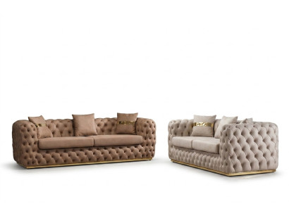 Upholstery Suite Sofa Suite 3+3 Seater Chesterfield Luxury Suite Sofas Leather
