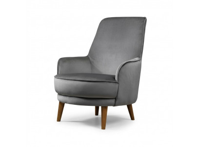 Armchair seat modern design living room upholstery single-seater relax gray style luxury
