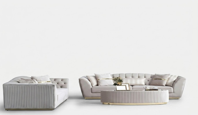 Luxury Sofa Set 3+3 Seater Suite Sofa Sofas Seating Group Living Room Couch