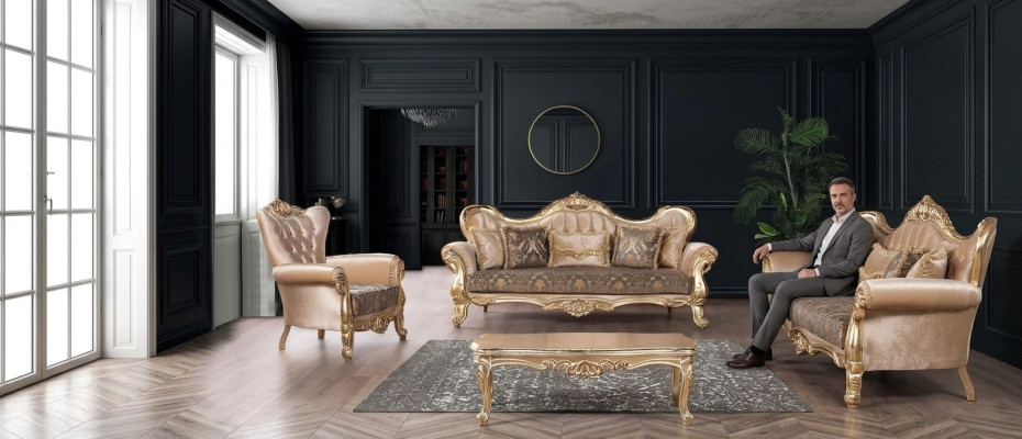 Luxury Sofa Set 3+1 Seater Set Armchair Sofas Seat Fabric Living Room New