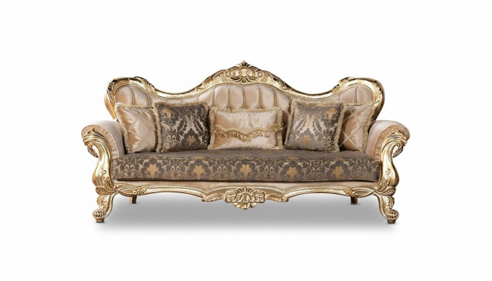 Sofa 3-seater sofas, seating classic couch, luxury textile, living room three-seater, new