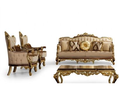 Settee Living Room Set 3+1+1 Seat Sofa Sofas Armchair Luxury Set Design Baroque Couch