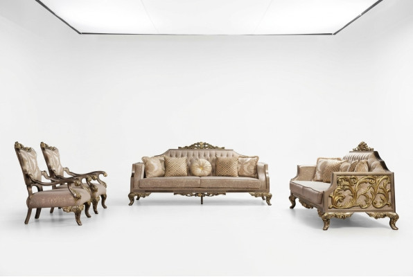 Sofa set 3+3+1+1 seater coffee table sofa sofas armchair fabric 225 cm set of 5 pieces