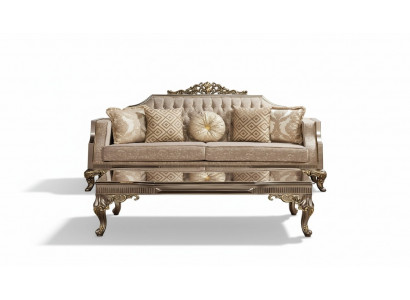 Three-seater sofa 3-seater sofa sofas fabric baroque rococo couch design living room