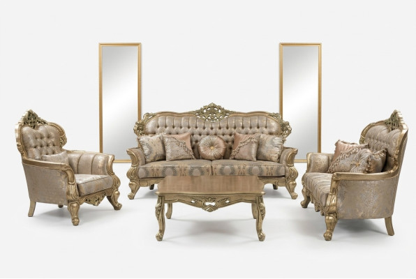 Classic three-seater sofa 3-seater sofas fabric style baroque living room seat new