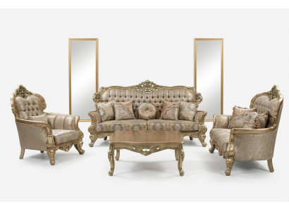 Classic three-seater sofa 3-seater sofas fabric style baroque living room seat new