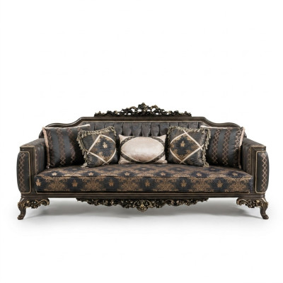 3-seater sofa furniture fabric three-seater sofas luxury living room baroque style new 3-seater
