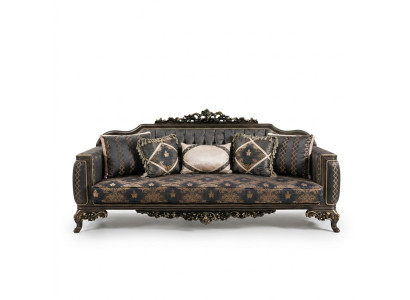3-seater sofa furniture fabric three-seater sofas luxury living room baroque style new 3-seater