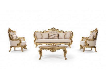Sofa 3-seater fabric three-seater sofas luxury living room baroque style couch baroque new