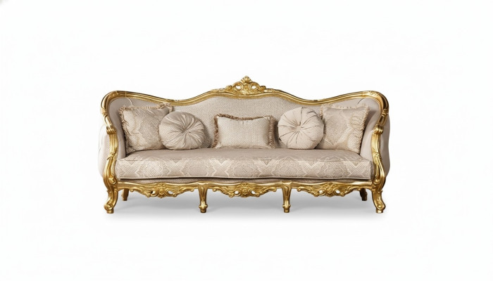 Three-seater sofa 3-seater Baroque Rococo sofa armchair seating fabric style couch