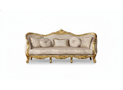Three-seater sofa 3-seater Baroque Rococo sofa armchair seating fabric style couch