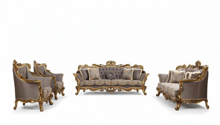 Luxury Sofa Set 5-piece Sofa Suite 3+3+1+1 Seater Coffee Table Sofa Sofas Armchair