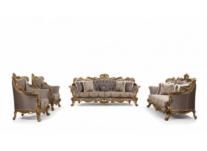 Luxury Sofa Set 5-piece Sofa Suite 3+3+1+1 Seater Coffee Table Sofa Sofas Armchair