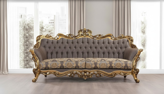 Three-seater sofa 3-seat triple sofa sofa sofas armchair seat fabric style baroque