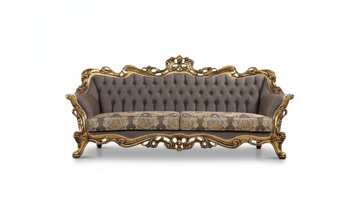 Three-seater sofa 3-seat triple sofa sofa sofas armchair seat fabric style baroque