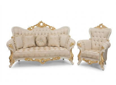 Luxury Group Sofa Set 3+1 Seater Set Fabric Sofa Sofas Armchair Baroque New