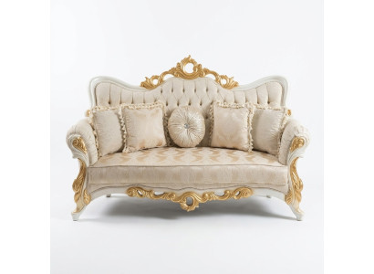 Three-seater Sofa 3-seater Baroque Rococo Sofa Couches Fabric Style Baroque Seat
