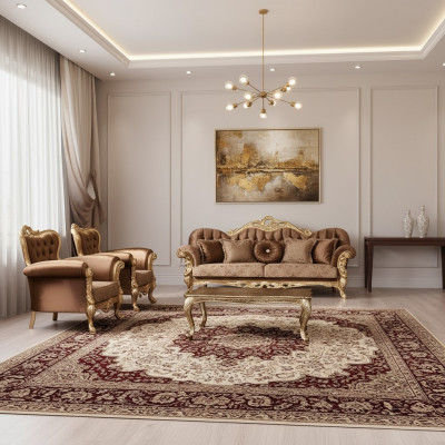 Sofa Suite 3+1+1 Seater Luxury Suite Sofa Sofas Armchair Set Baroque Living Room