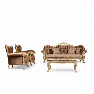Sofa Suite 3+1+1 Seater Luxury Suite Sofa Sofas Armchair Set Baroque Living Room
