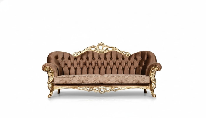 Luxury three-seater sofa, 3-seater Baroque Rococo sofa, sofas, armchairs, fabric style furniture.