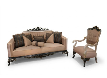 Luxury Sofa Set: 3+1 Seater Sofa, Sofas, Armchair, Fabric 2-piece Set