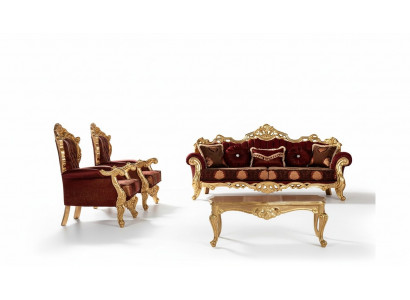 Sofa set sofas armchair sofa suite 3+1+1 seater luxury fabric living room baroque