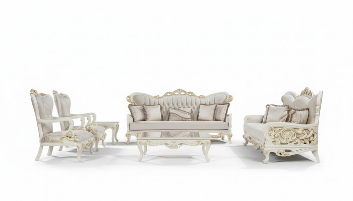 Sofa set 3+3+1+1 seater coffee table set 5-piece classic sofas armchair luxury new