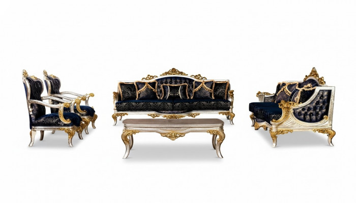 Sofa set 3+3+1+1 seater coffee table classic sofas armchair luxury new set 5 pcs
