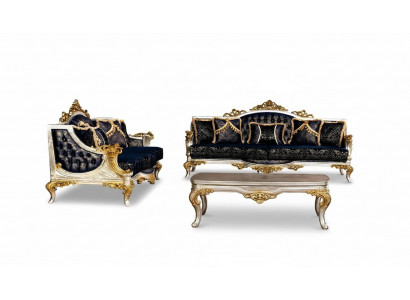 Luxurious Sofa Set 3+3 Seat Sofas Armchair Set Baroque Style 2-piece Classical
