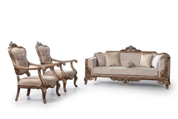 Armchair Wingback Chair Sofa Luxury Living Room Baroque Relax Upholstery Design Seating New