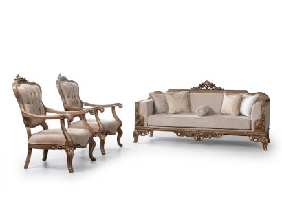 Armchair Wingback Chair Sofa Luxury Living Room Baroque Relax Upholstery Design Seating New