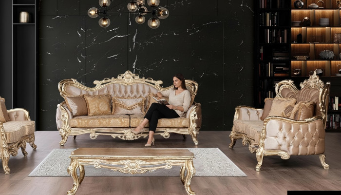 Sofa set 3+3 seater sofa armchair sofas relax luxury set living room baroque 2-piece