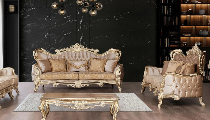 Sofa set 3+3 seater sofa armchair sofas relax luxury set living room baroque 2-piece