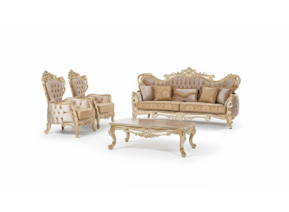 Luxury Set Suite Sofa Suite 3+1+1 Seater Sofa Armchair Sofas Relax Living Room