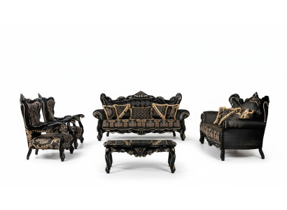 Luxury Suite Set 5-piece Sofa Suite 3+3+1+1 Seats Coffee Table Sofa Armchair Sofas