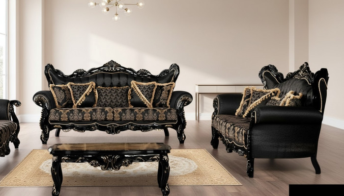 Sofa set 3+3 seater sofa armchair sofas luxury suite set polyester fabric new