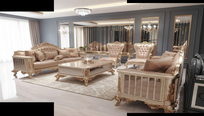 Sofa set 3+3+1+1 seater coffee table sofa armchair sofas fabric luxury set 5-piece