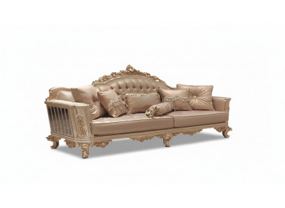 Three-seater sofa couch 3-seater classic couch sofas fabric style baroque velvet new
